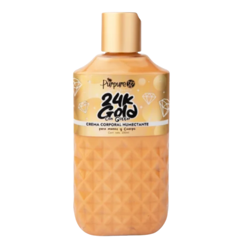 Crema Corporal 24K Gold con Glitter Purpure 250 ml