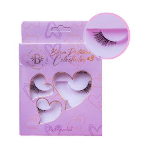 Pestañas Celestiales Bloomshell x3 Pares Efecto Natural