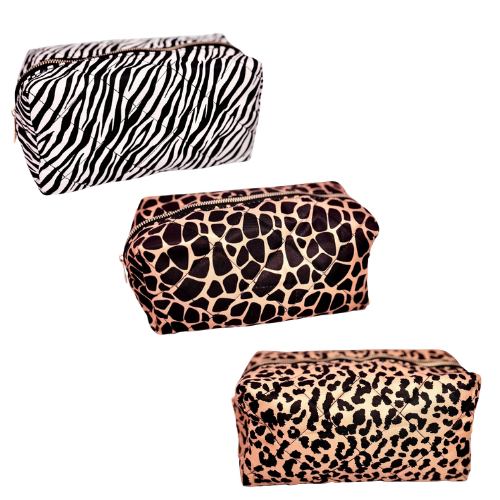 Cosmetiquera Amplia Animal Print para Maquillaje