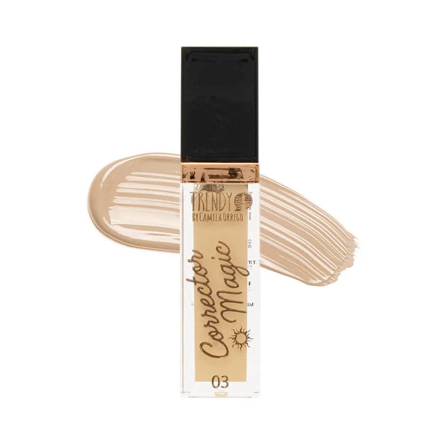 Corrector Magic Mini tono 03 con textura cremosa y cobertura total. Perfecto para disimular imperfecciones en el rostro.