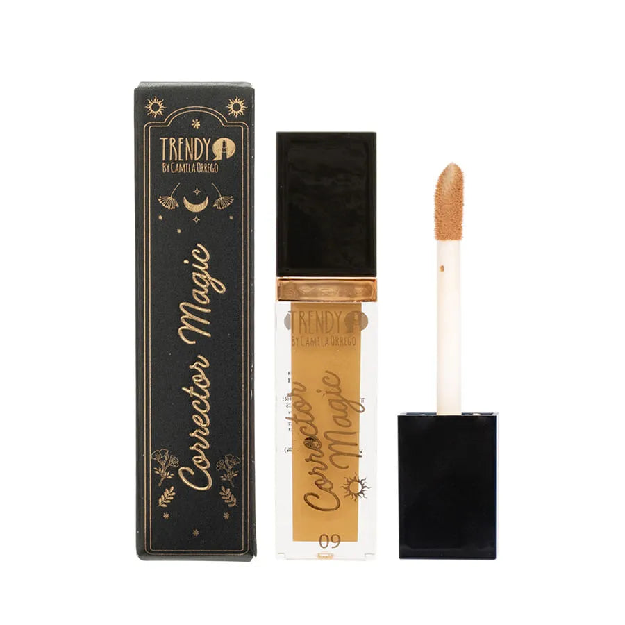 Corrector Magic Mini tono 09 con aplicador y caja, ideal para disimular manchas y ojeras con acabado natural y duradero.