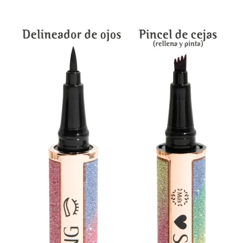 Delineador Star Charming Miis 2 en 1 Ojos y Cejas