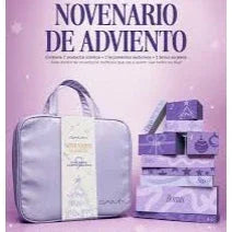 Set Calendario Adviento Maquillaje Samy Cosmetics con estuche y cajas sorpresa en tonos lilas. Incluye 9 productos de belleza para uso diario.